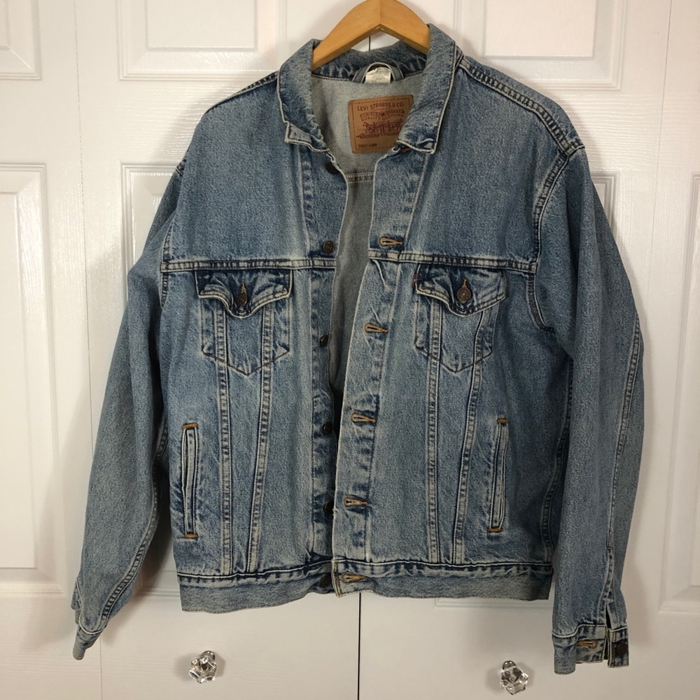 Levis Vintage Faded Trucker Jean Jacket Large